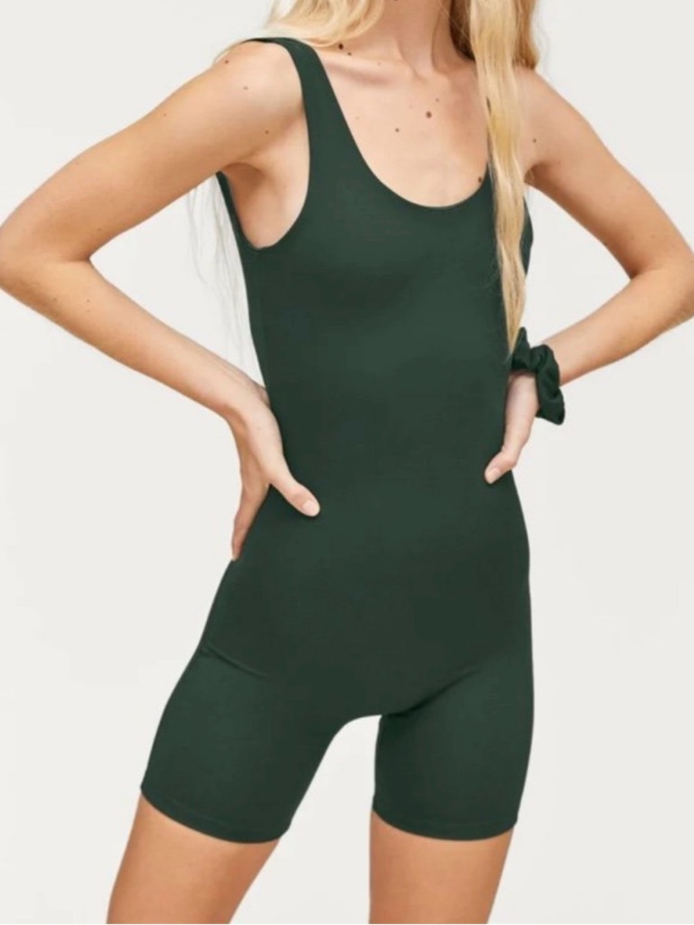 girlfriend collective /// Women’s Moss Onesie / Romper Forest Green - Size Large